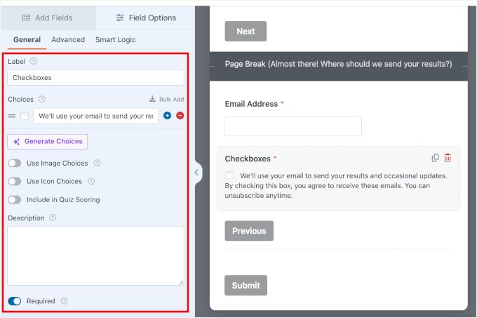 رضامندی کا چیک باکس شامل کریں۔ رضامندی کا چیک باکس شامل کریں۔