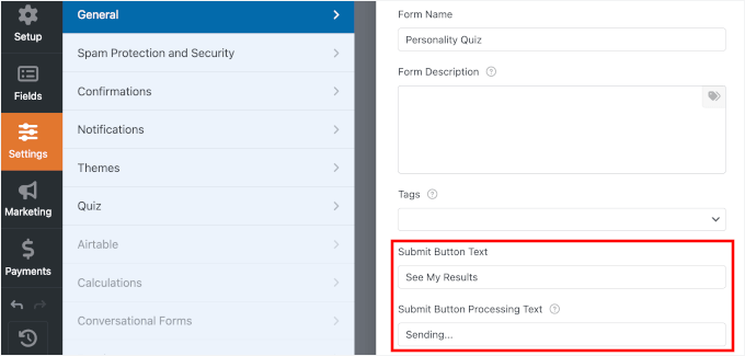 جمع کرائیں بٹن کے متن کو حسب ضرورت بنائیں جمع کرائیں بٹن کے متن کو حسب ضرورت بنائیں