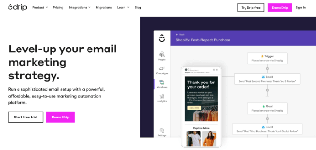 ڈرپ ہوم پیج
