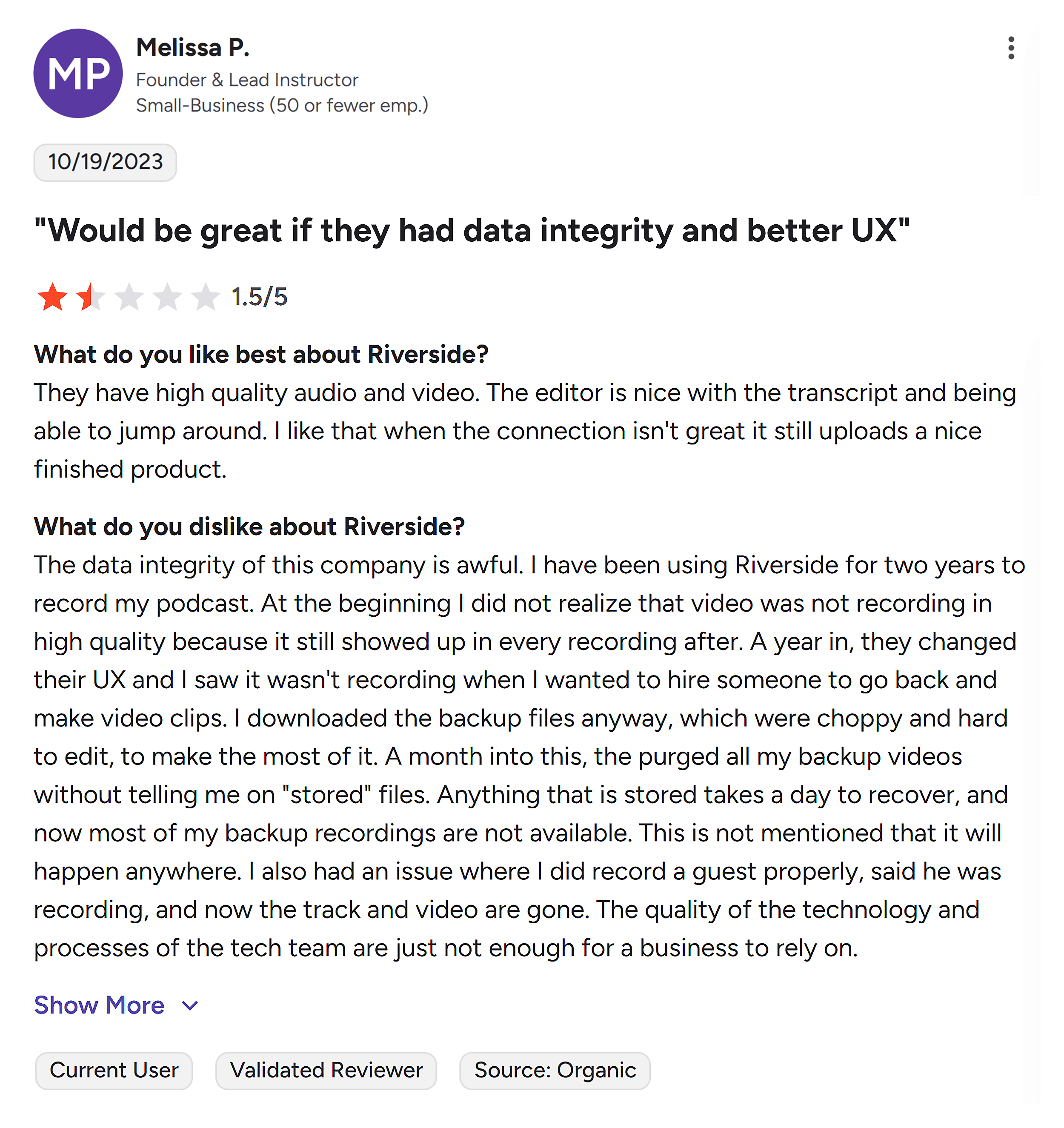 G2 - دریا کے کنارے - منفی جائزہ G2 - دریا کے کنارے - منفی جائزہ