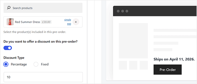 مرچنٹ پر پری آرڈرز پر رعایت کی پیشکش کریں۔ مرچنٹ پر پری آرڈرز پر رعایت کی پیشکش کریں۔