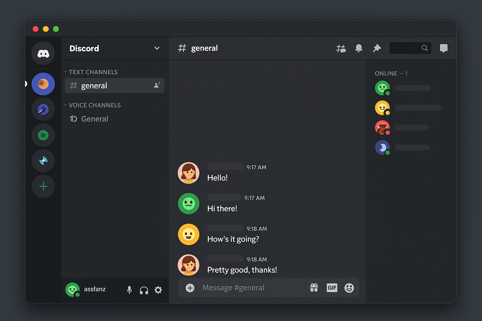 Discord macOS ایپ مقامی انٹرفیس اور سسٹم انٹیگریشن دکھا رہی ہے۔