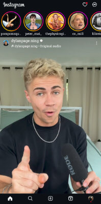 انسٹاگرام کہانی کا مقام