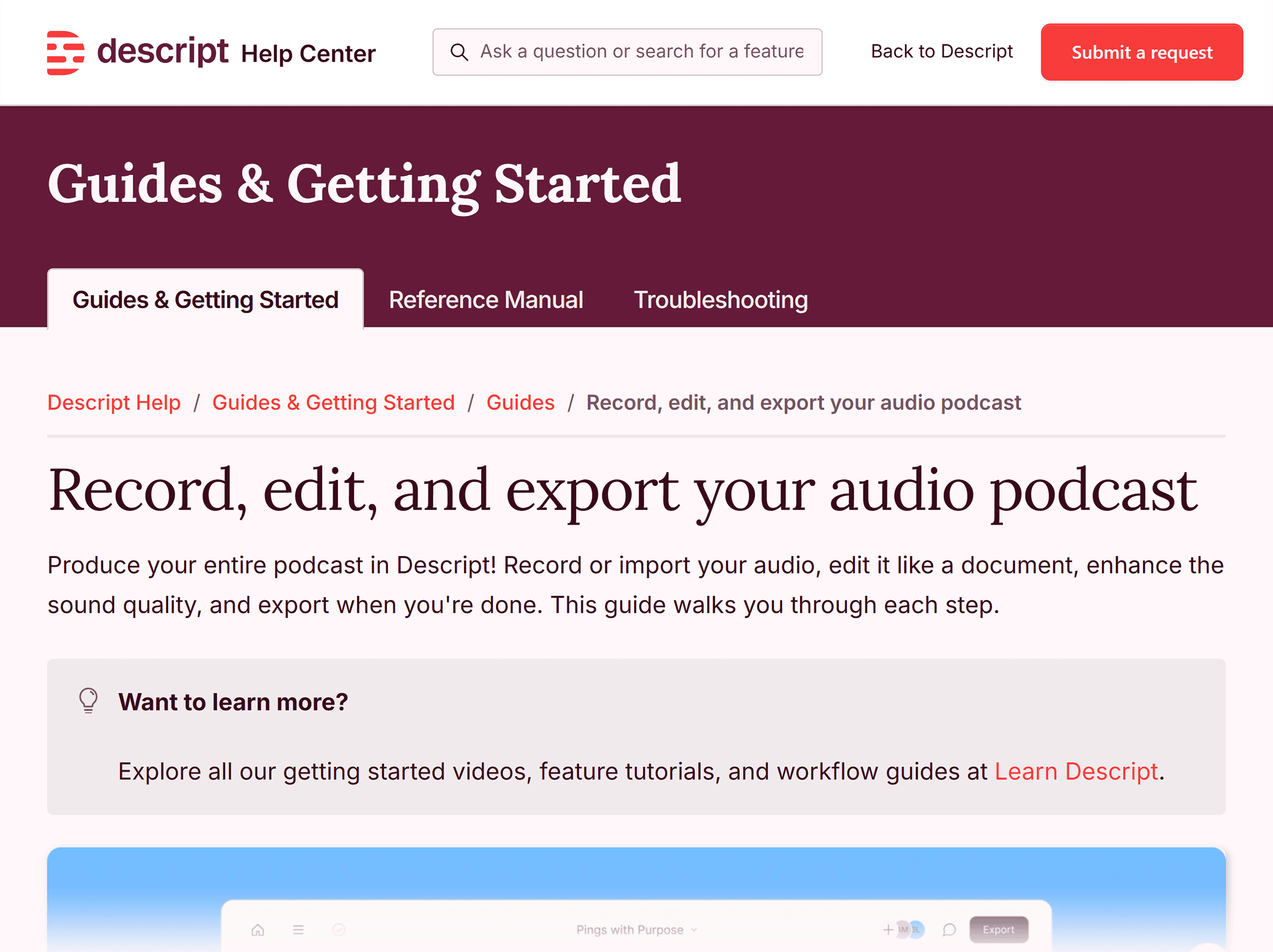 امدادی مرکز کی تفصیل