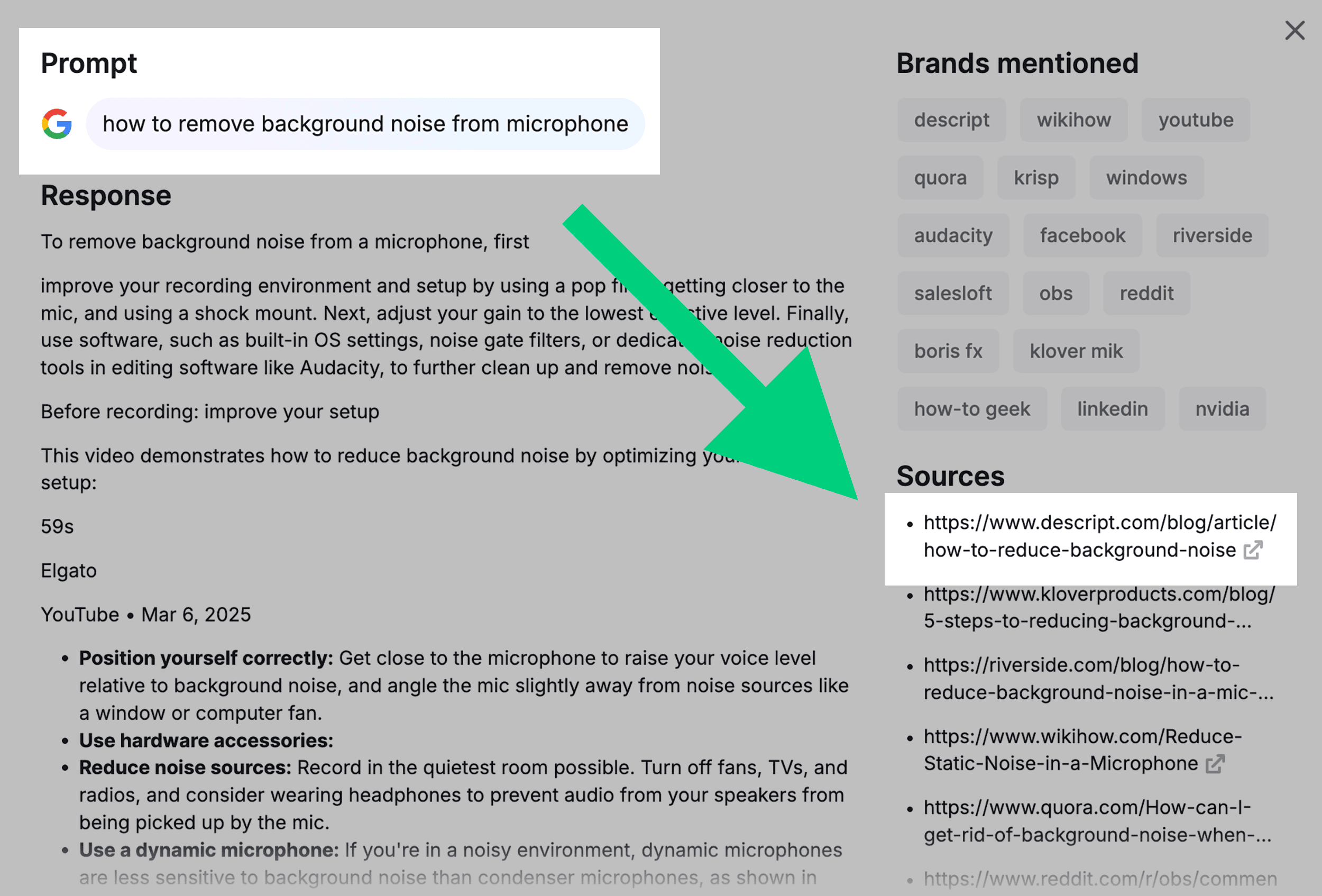 گوگل اے آئی موڈ - پرامپٹ - ماخذ
