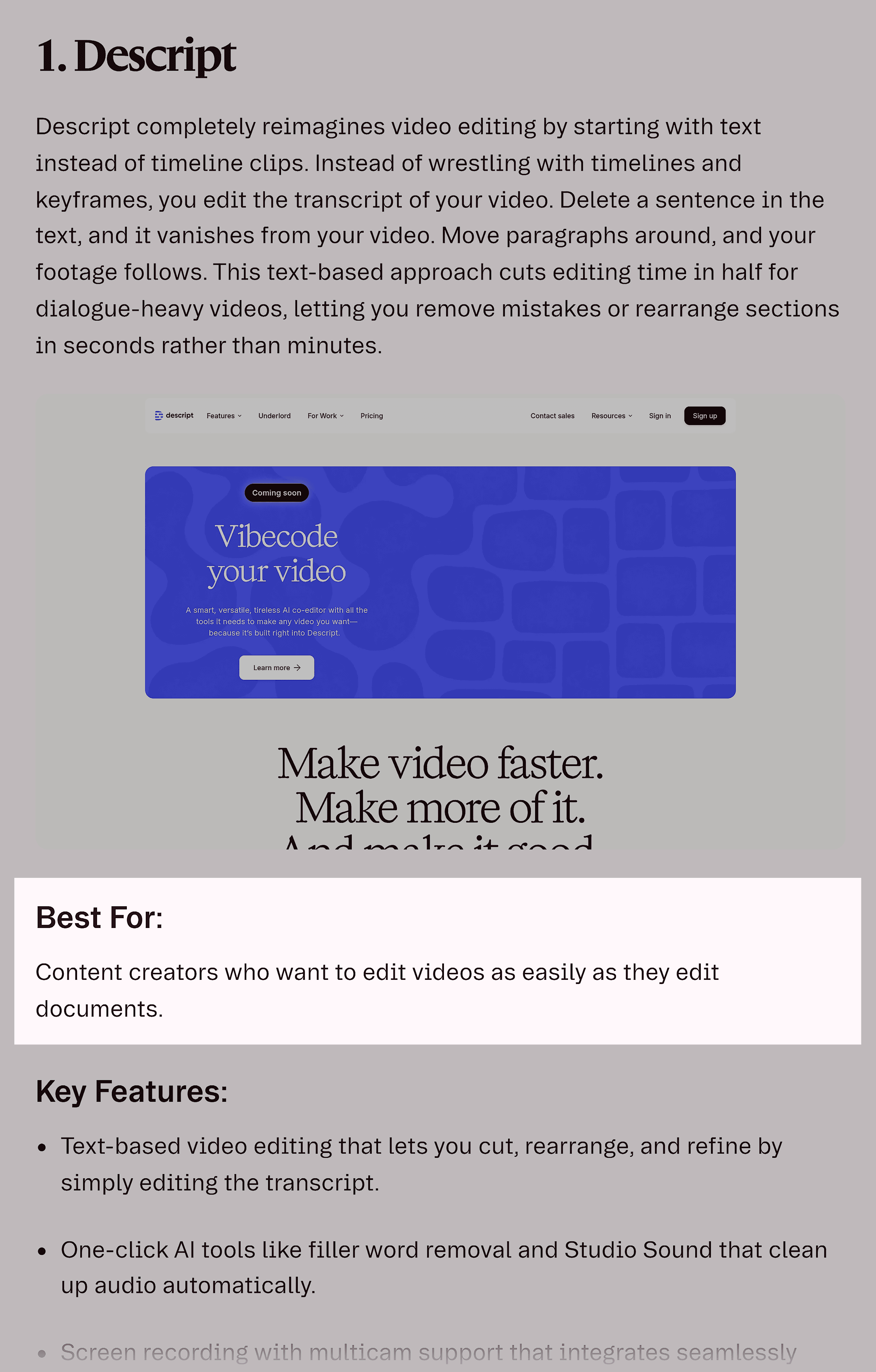تفصیل - کے لیے بہترین