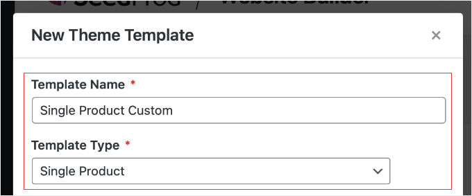 SeedProd میں ایک نیا سنگل پروڈکٹ تھیم ٹیمپلیٹ بنائیں