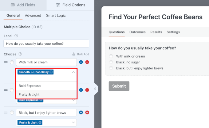 شخصیت کی اقسام پر اپنے جوابات کا نقشہ بنانا