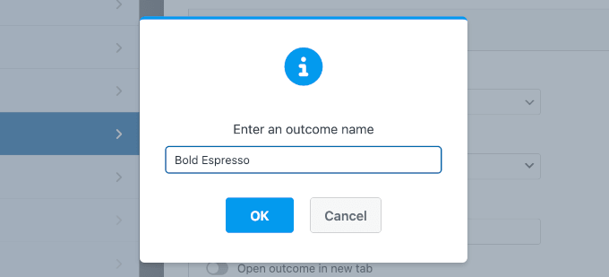 ایک نئے نتیجے کا نام دینا