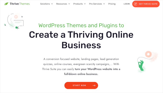 ThriveThemes ہوم پیج