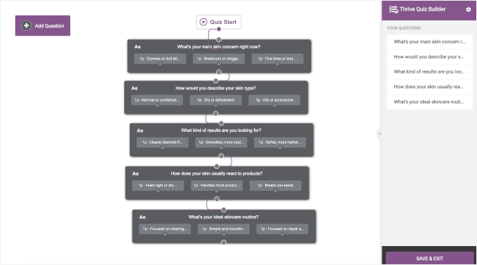 کوئز مینیجر میں تمام سوالات کو لنک کریں۔