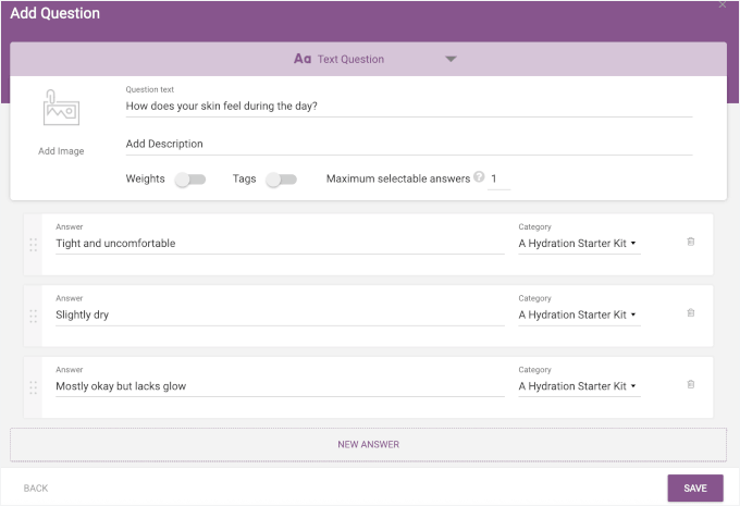 برانچنگ سوالات شامل کریں۔