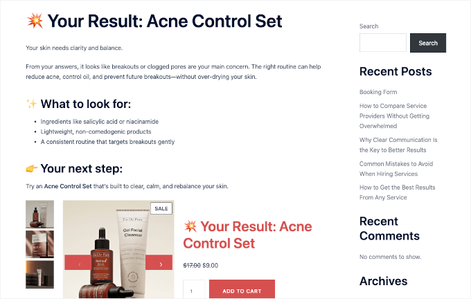 یو آر ایل ری ڈائریکشن کوئز کے نتائج