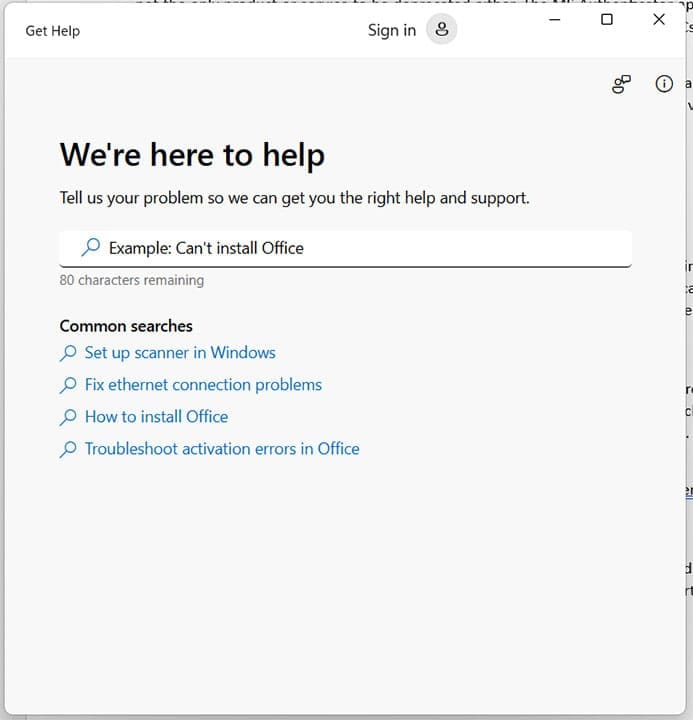 مائیکروسافٹ سپورٹ اور ریکوری اسسٹنٹ سارہ کو ونڈوز 11 2 سے ہٹا دیا گیا۔