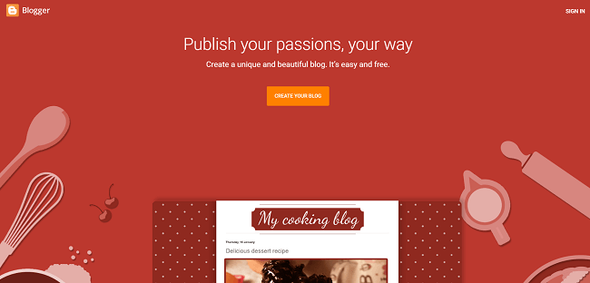 بلاگر ہوم پیج