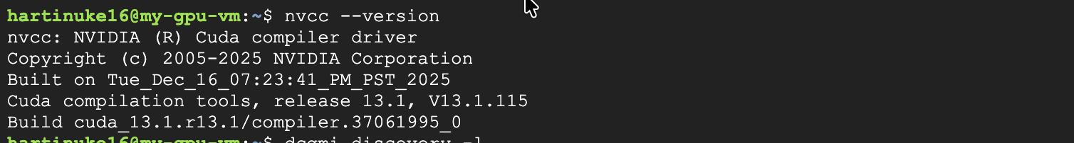 NVCC -Version کمانڈ کا آؤٹ پٹ