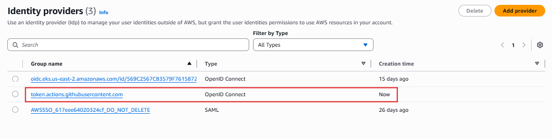AWS میں oidc کنیکٹیویٹی کی تصدیق کریں۔