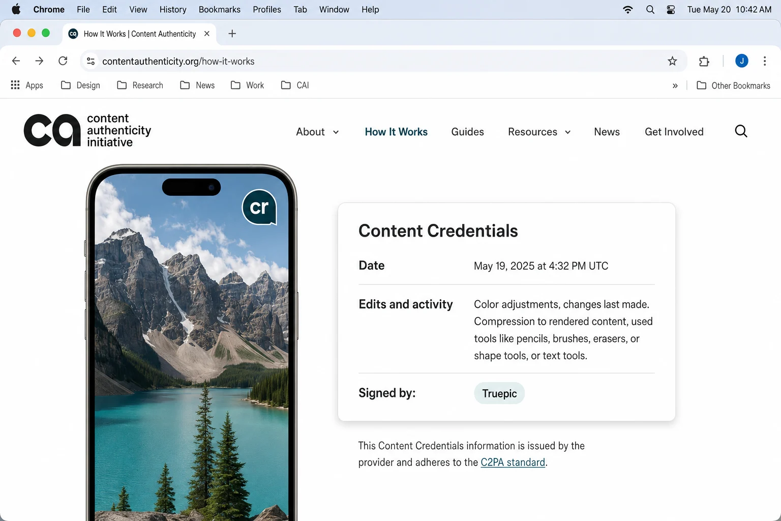 مواد کی صداقت کا پہل 
