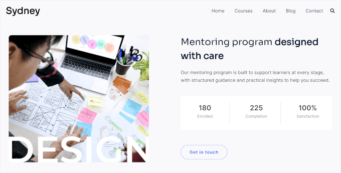 سڈنی میں کال ٹو ایکشن کے ساتھ کاروباری اعدادوشمار