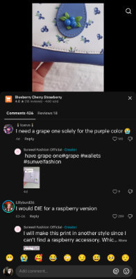 TikTok بلو بیری والیٹ