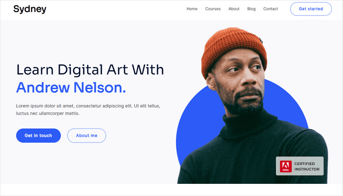 اساتذہ اور آن لائن کورسز کے لیے سڈنی پرو ورڈپریس تھیم