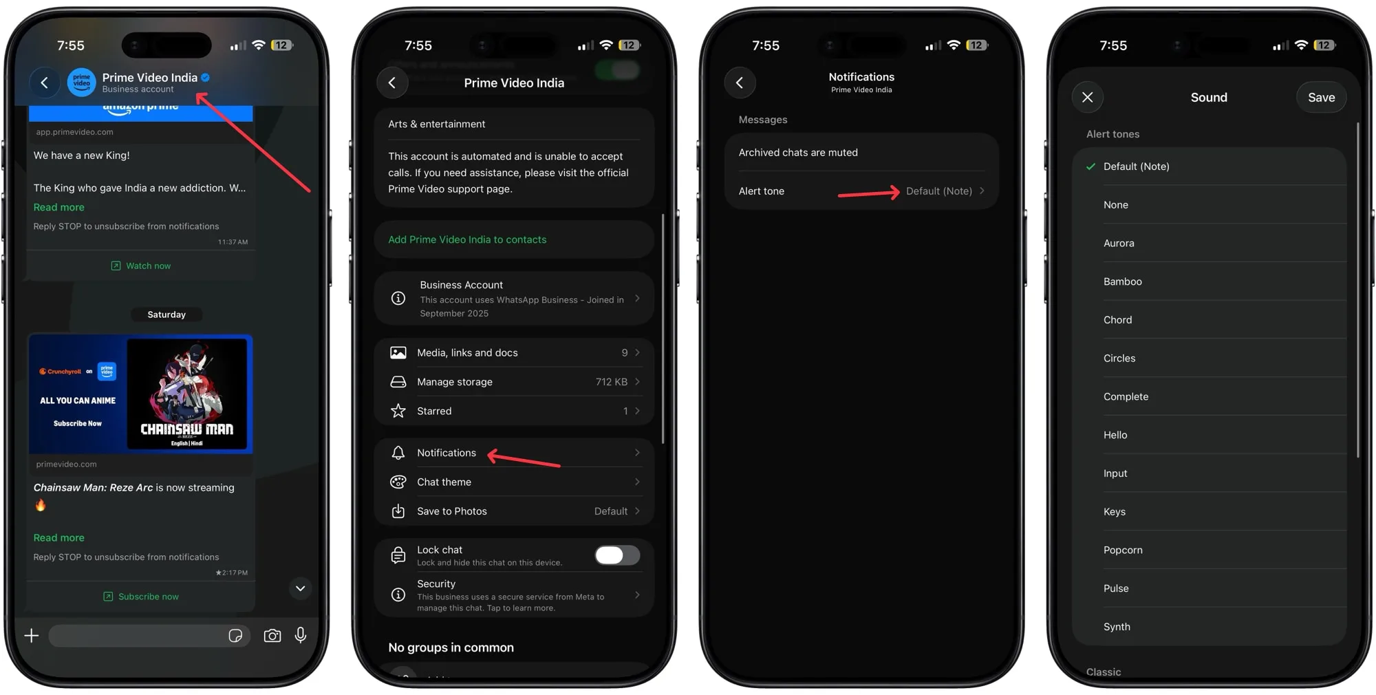 WhatsApp پر حسب ضرورت اطلاعات سیٹ کریں۔