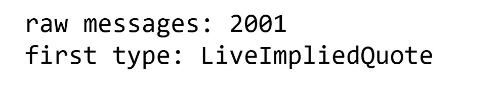 LiveImpliedQuote نمونہ پول