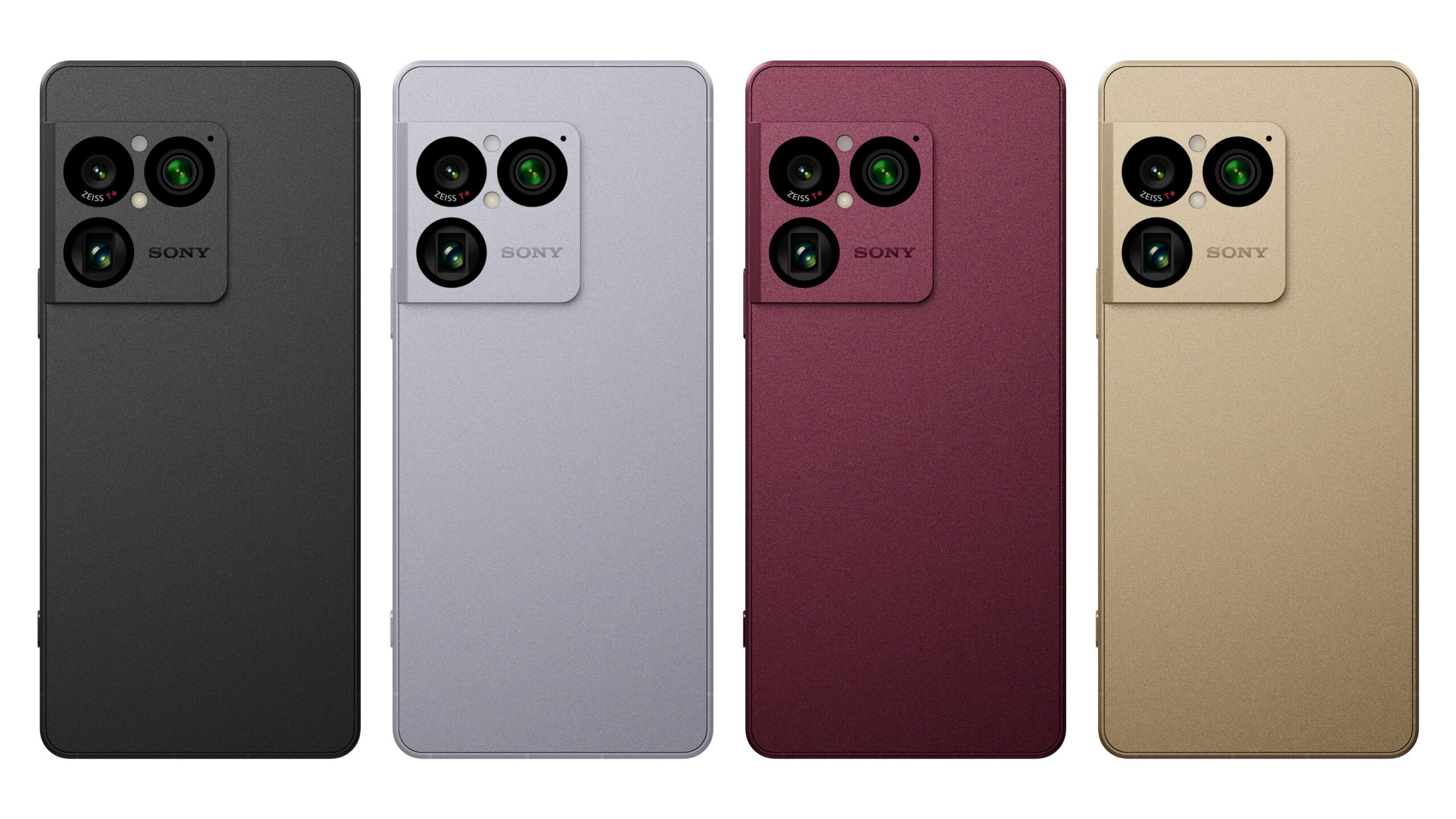 Sony Xperia 1 VIII کے تمام رنگوں میں آفیشل رینڈر۔