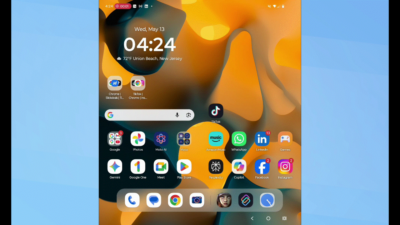 Motorola Razr Fold Review Screen Recording.