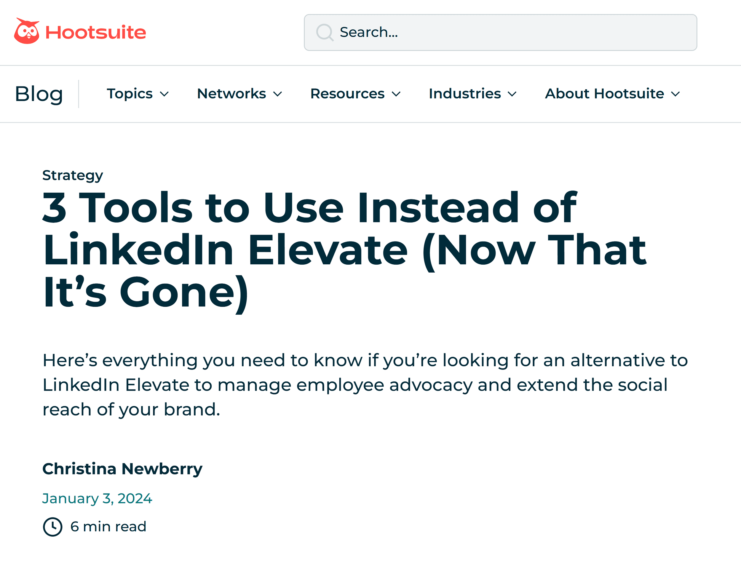 Hootsuite - LinkedIn Elevate ختم ہوتا ہے۔ Hootsuite - LinkedIn Elevate ختم ہوتا ہے۔