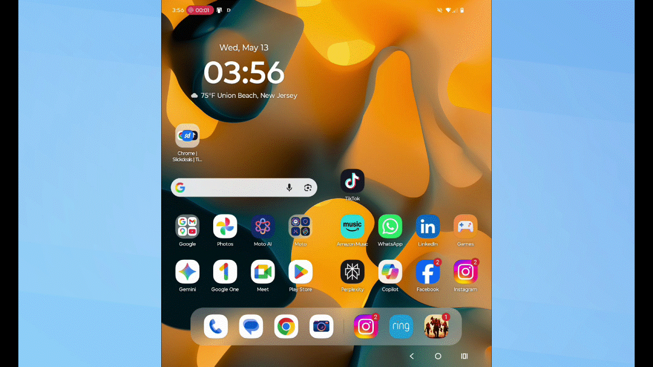 Motorola Razr Fold Review Screen Recording.