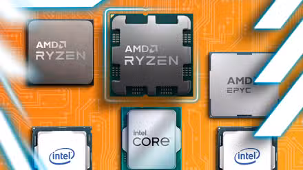 AMD نے اپنے سب سے مشہور CPUs میں سے ایک کو 10 ویں سالگرہ کے ماڈل کے طور پر بحال کیا 1 پس منظر میں کچھ Intel اور AMD CPUs اور سرکٹس والی سطح۔