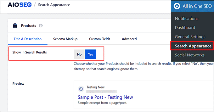 AIOSEO میں WooCommerce SEO کو فعال کریں۔
