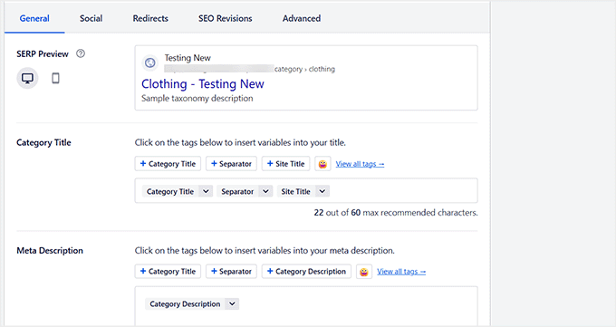 AIOSEO میں WooCommerce زمرہ کی تفصیلات شامل کریں۔