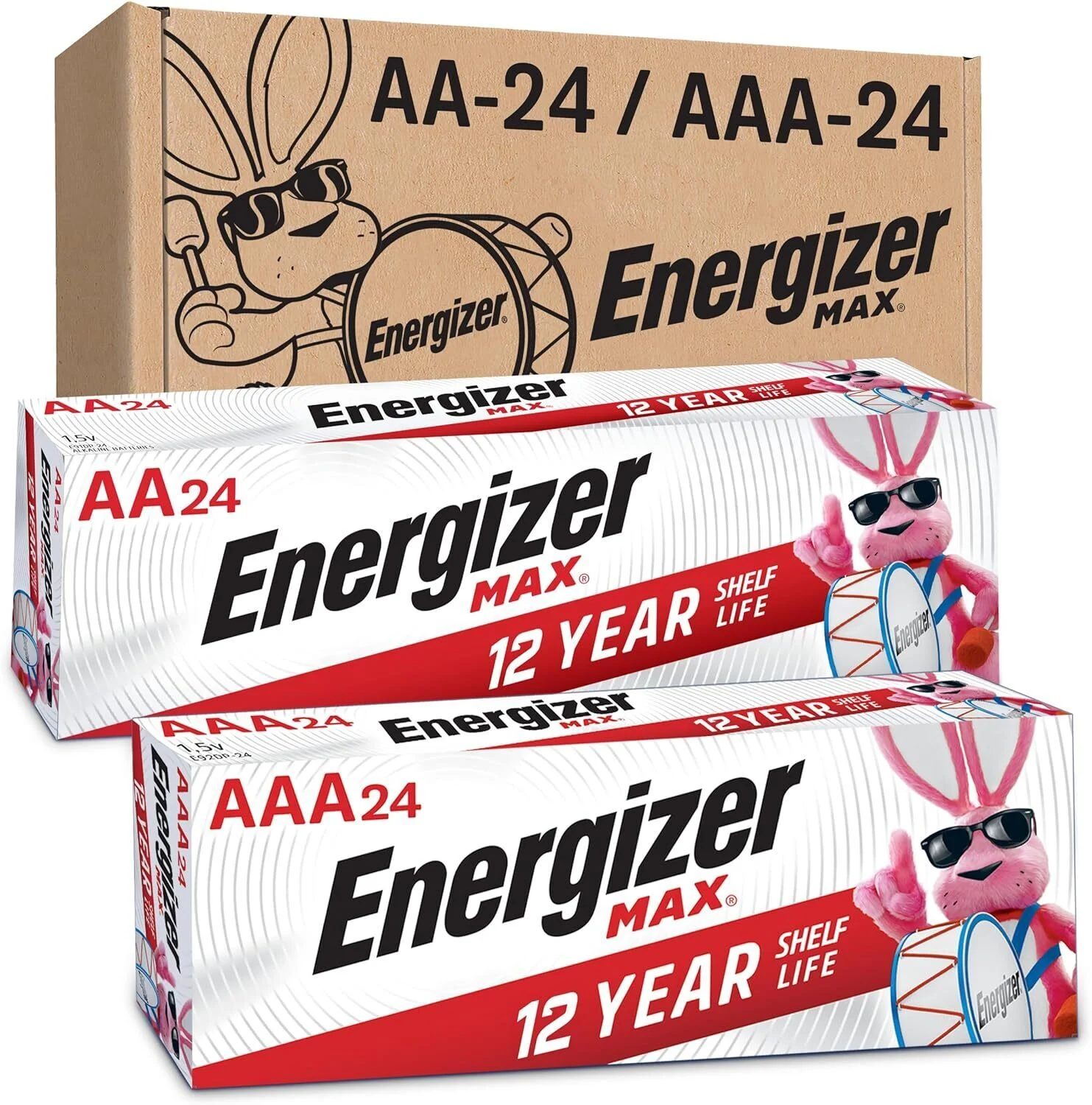 Energizer Max AA اور AAA بیٹریاں (48 کومبو پیک)