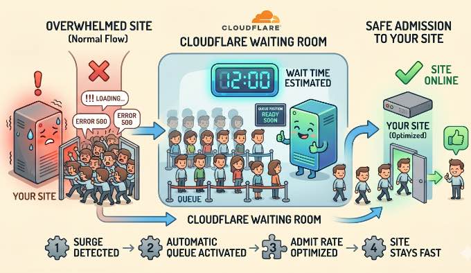 کس طرح Cloudflare ویٹنگ روم فروخت کے دوران تنازعات کو روکتا ہے۔ کس طرح Cloudflare ویٹنگ روم فروخت کے دوران تنازعات کو روکتا ہے۔