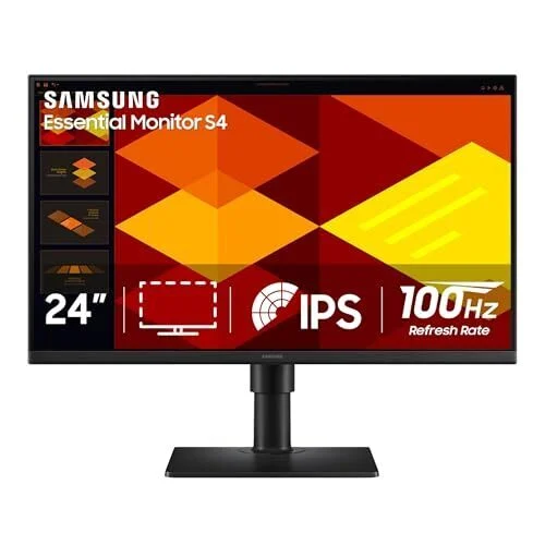 سام سنگ 24 انچ (S40GD) IPS پینل کے ساتھ بارڈر لیس بزنس مانیٹر، 100Hz ریفریش ریٹ، آئی پروٹیکشن موڈ، ایرگونومک ڈیزائن، گیم پکچر موڈ، LS24D402GANXGO، 3 سالہ وارنٹی