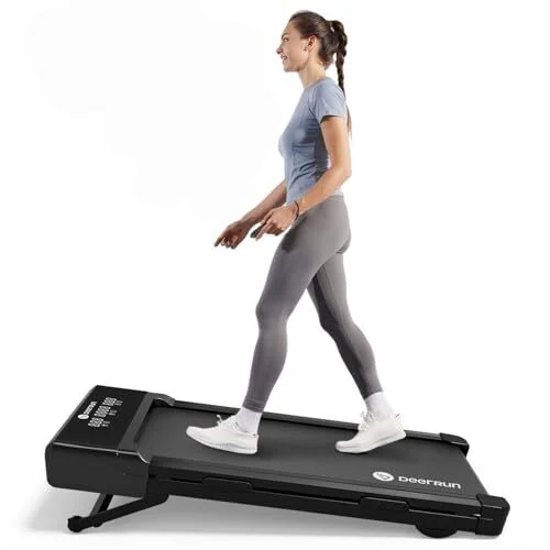 DeerRun واکنگ پیڈ ٹریڈمل ان لائن کے ساتھ، 12% آٹومیٹک ان لائن انڈر ڈیسک ٹریڈمل، 3.0 HP، 300 lb صلاحیت، پورٹ ایبل ٹریڈمل برائے ہوم آفس، ریموٹ اور ایپ کنٹرول۔