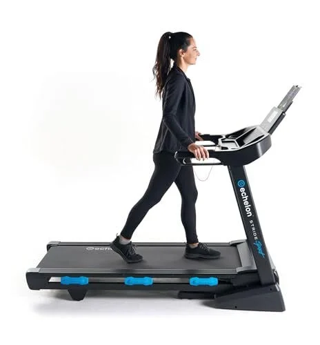 Echelon Stride Sport 40 Treadmill, Smart Foldable Exercise Treadmill with Cushed Deck, LCD, Bluetooth, Workout Programs, Easy Storage and Portability + 30-Day Free Membership