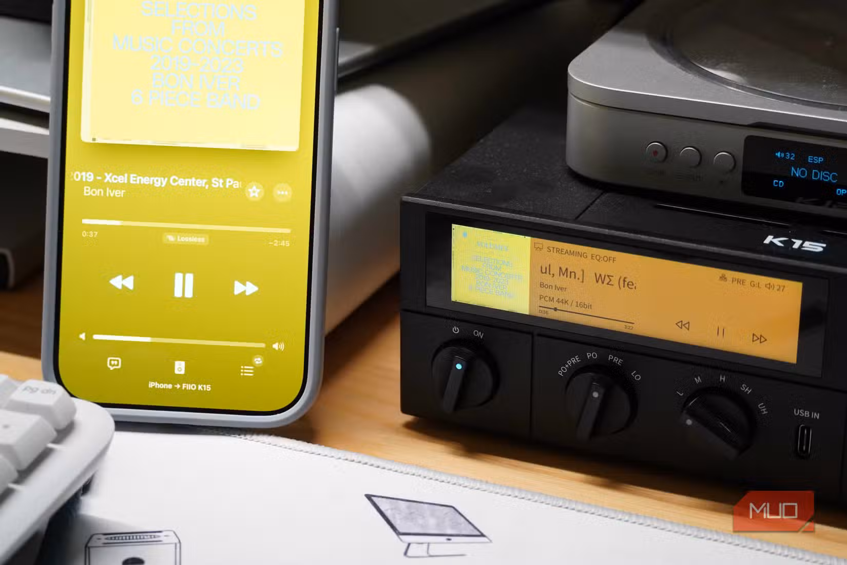 Fiio K15 اور iPhone Air کے ساتھ AirPlay 1 سٹریمنگ۔