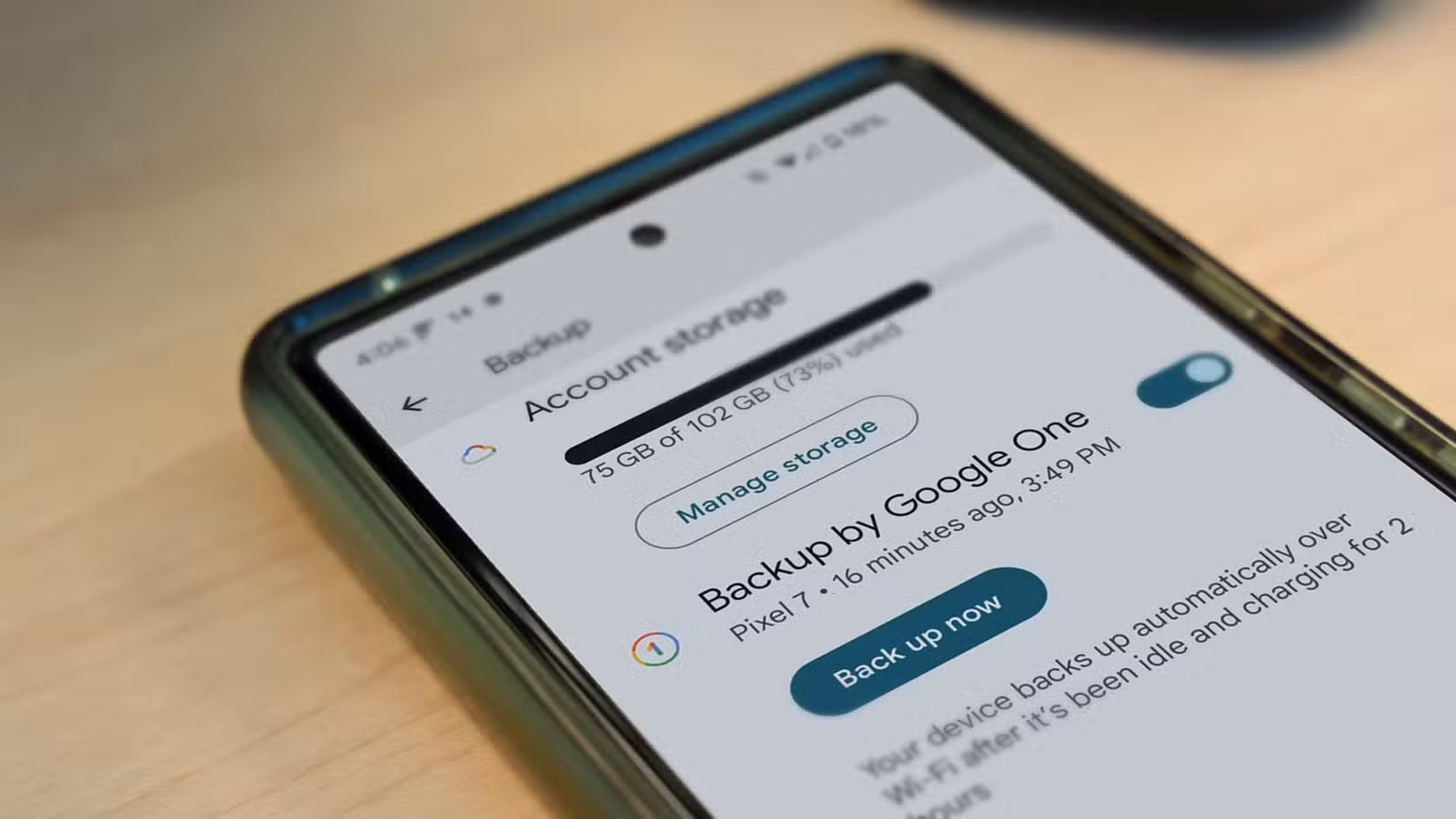 Pixel Google One بیک اپ