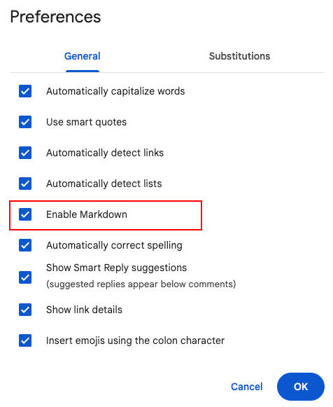 کلاڈ کی گفتگو کو پی ڈی ایف میں کیسے ایکسپورٹ کریں۔ 1 Google Docs میں مارک ڈاؤن کو فعال کریں۔