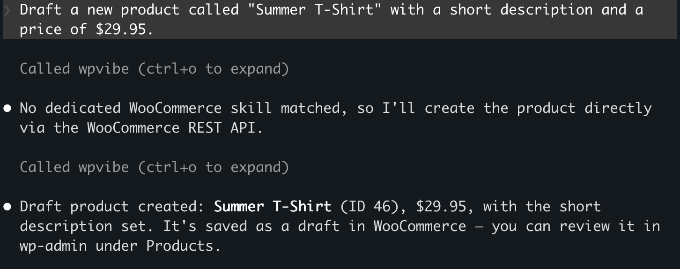 AI نئی WooCommerce مصنوعات بنانے کا اشارہ کرتا ہے۔ AI نئی WooCommerce مصنوعات بنانے کا اشارہ کرتا ہے۔