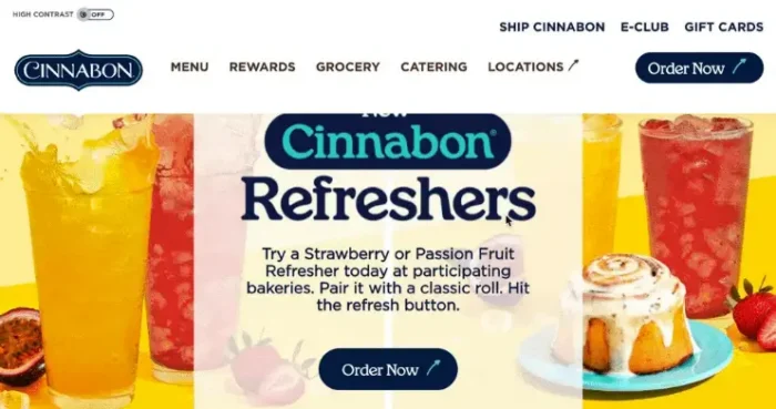 یہ Cinnabon's Refresher ڈرنک کا ایک مارکیٹنگ اشتہار ہے۔