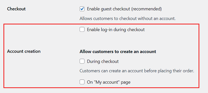 WooCommerce میں اکاؤنٹ بنانے اور چیک آؤٹ پر لاگ ان کر کے مہمانوں کی ادائیگیوں پر مجبور کریں۔