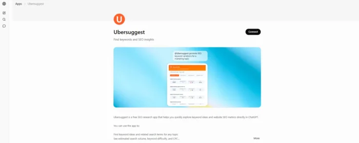 ChatGPT Ubersuggest سے منسلک ہے۔