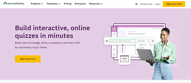 SurveyMonkey ہوم پیج