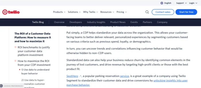 یہ ایک Twilio بلاگ مضمون ہے جو ہمارے کسٹمر SpotHero کے بیک لنک کی مثال دکھا رہا ہے۔