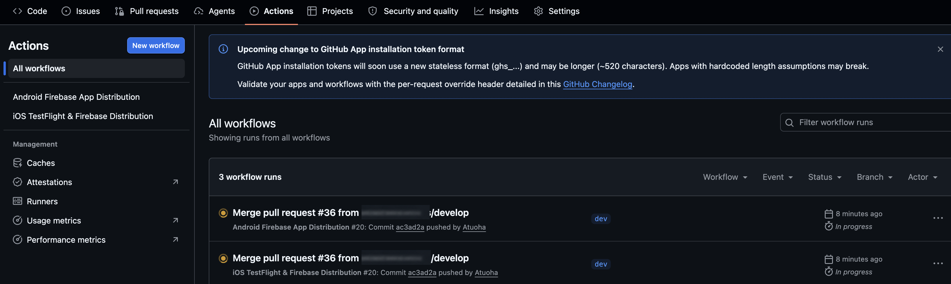 Firebase ایپ کی تعیناتی، Google Play، TestFlight، اور App Store Connect کے لیے Fastlane اور GitHub ایکشنز کا استعمال کرتے ہوئے فلٹر ریلیز کو خودکار کیسے بنایا جائے۔ 25 اینڈرائیڈ اور آئی او ایس ورک فلوز چلا رہے ہیں۔