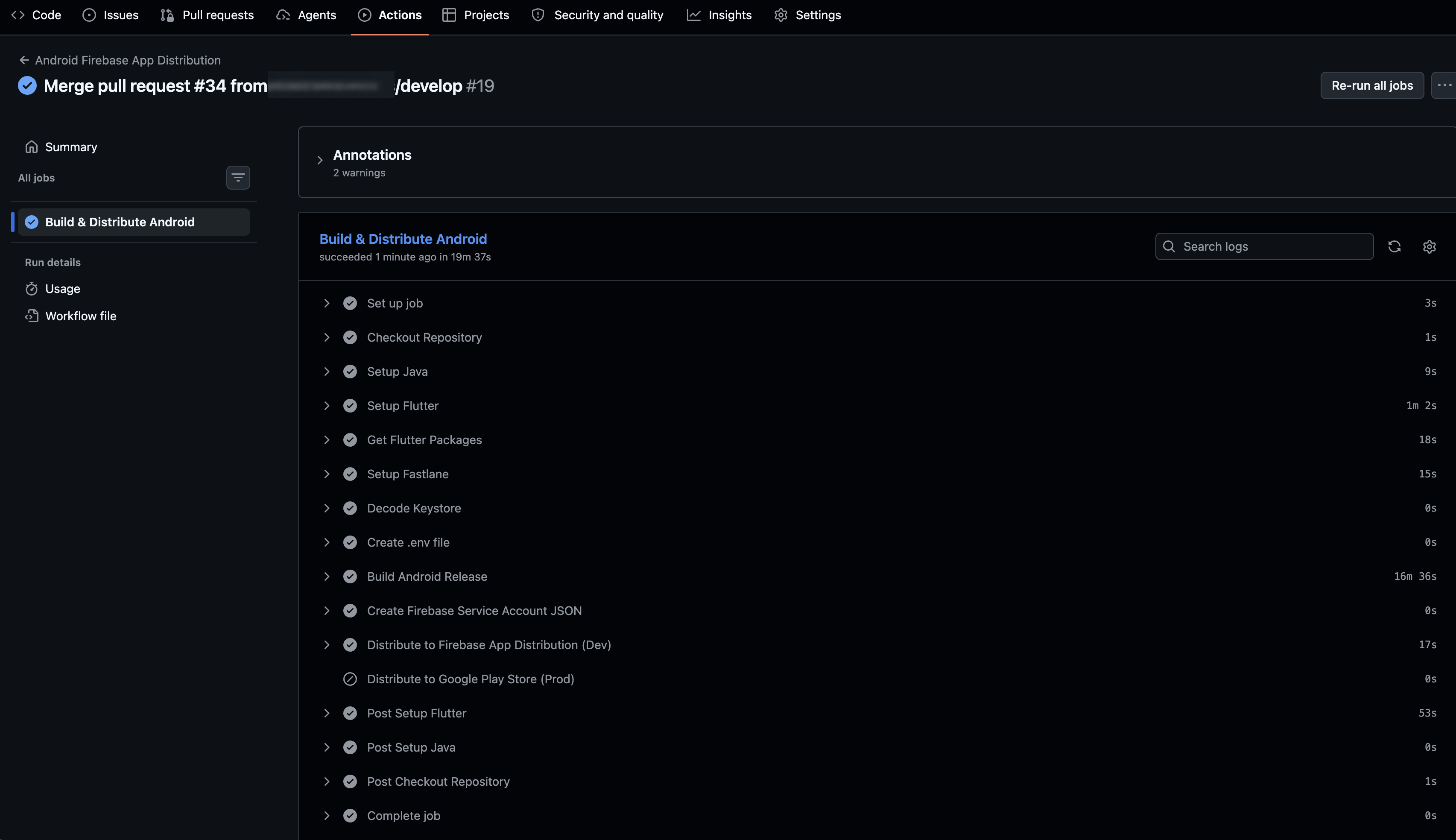 Firebase ایپ کی تعیناتی، Google Play، TestFlight، اور App Store Connect کے لیے Fastlane اور GitHub ایکشنز کا استعمال کرتے ہوئے فلٹر ریلیز کو خودکار کیسے بنایا جائے۔ 26 اینڈرائیڈ ورک فلو مکمل ہوا۔